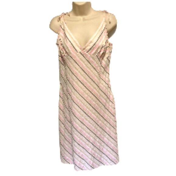 GUESS Diagonal Stripe Strappy Midi Summer Dress Womens Medium - Picture 1 of 16